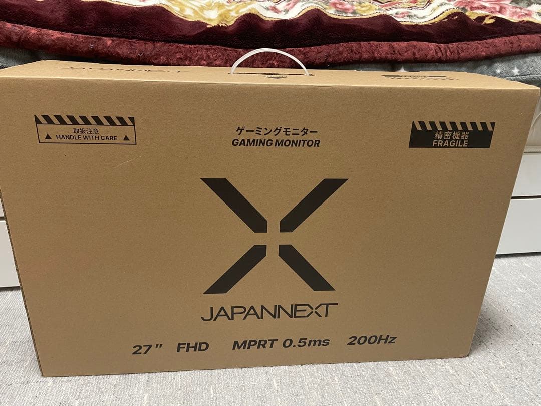 【美品】JAPANNEXT 27インチ白ゲーミグモニター　200hz 0.5ms