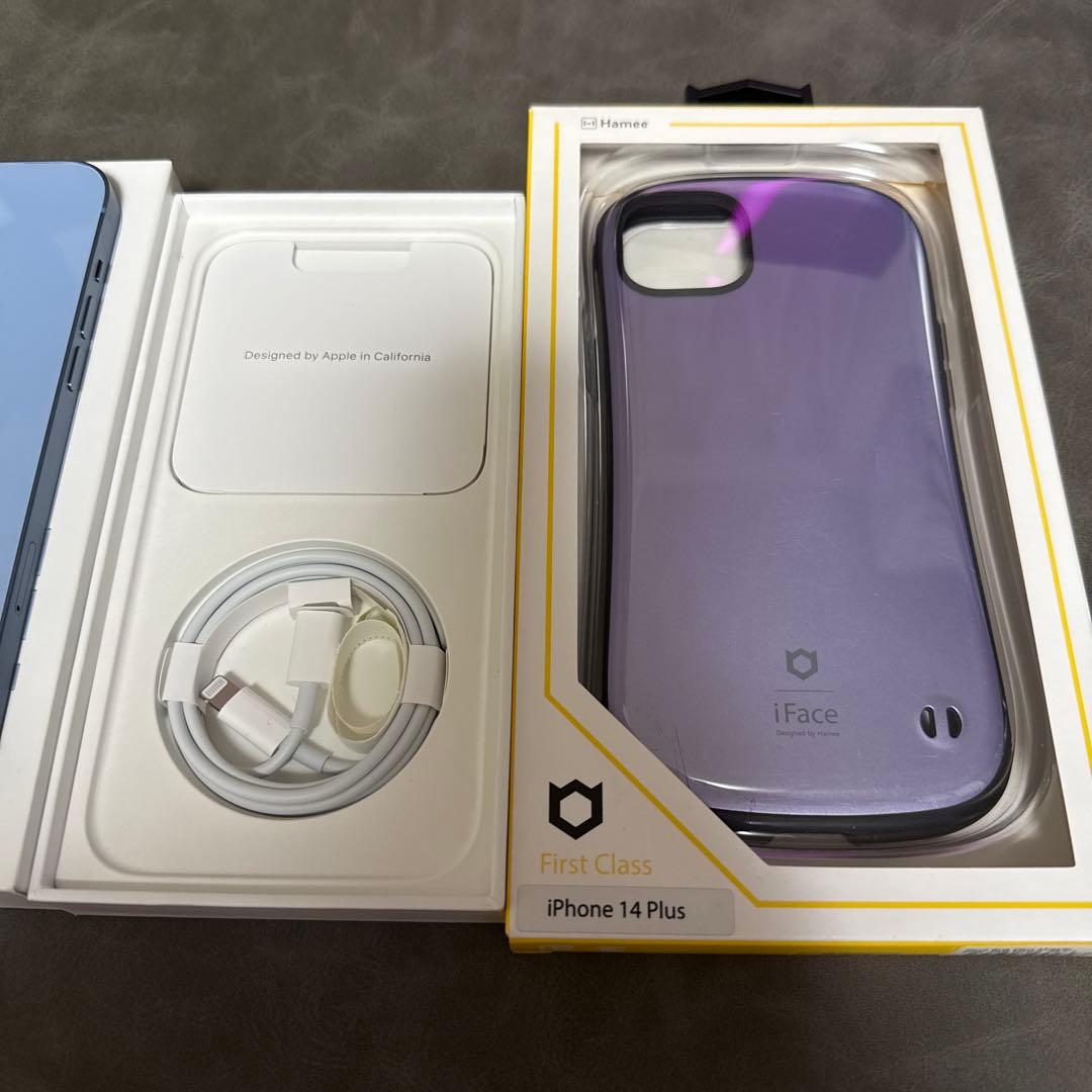 バッテリー100% Apple iPhone 14 Plus ブルー 256GB