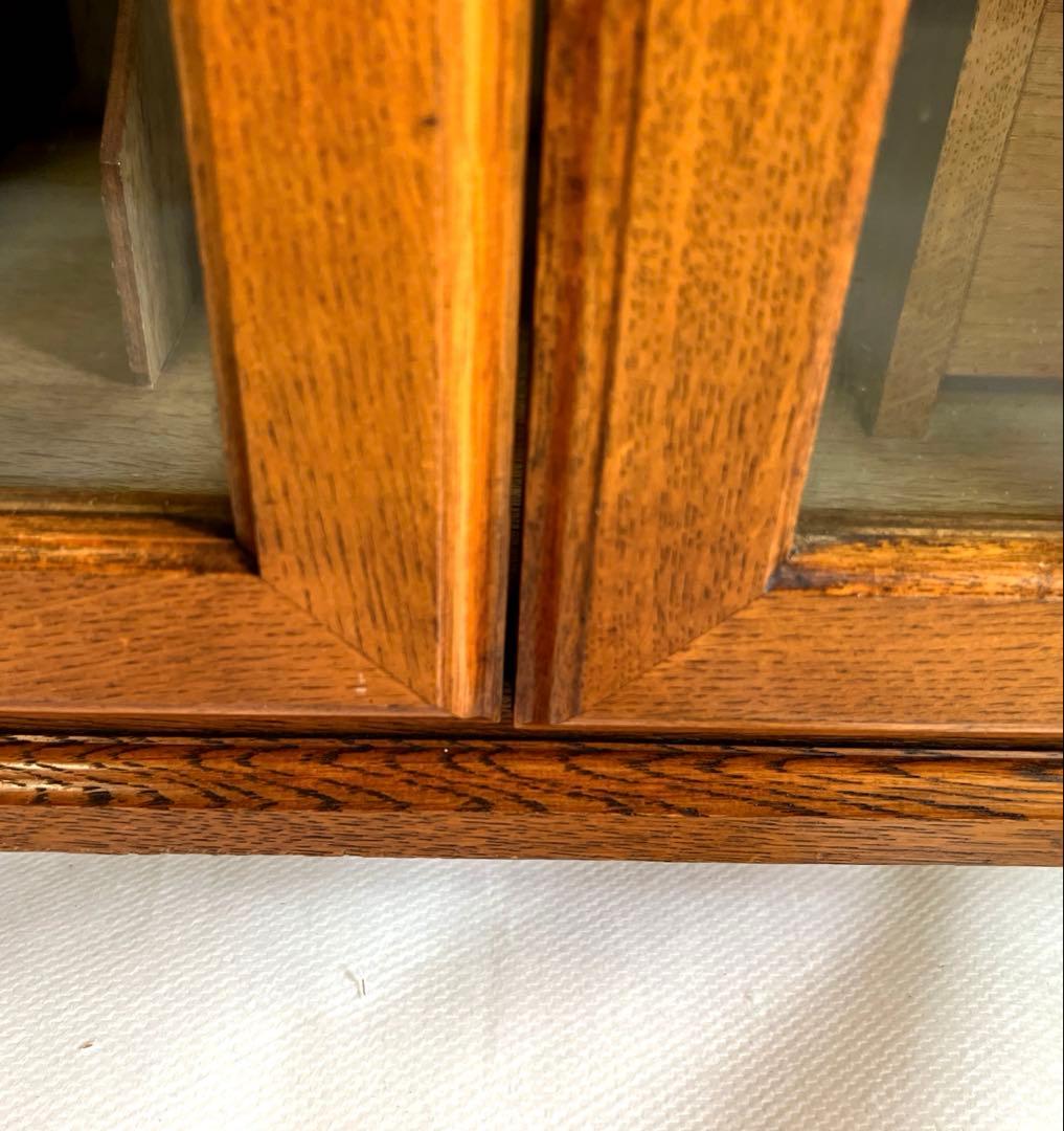 レコードキャビネット・レコードラック 木製ガラス扉・アナログ・ヴィンテージ