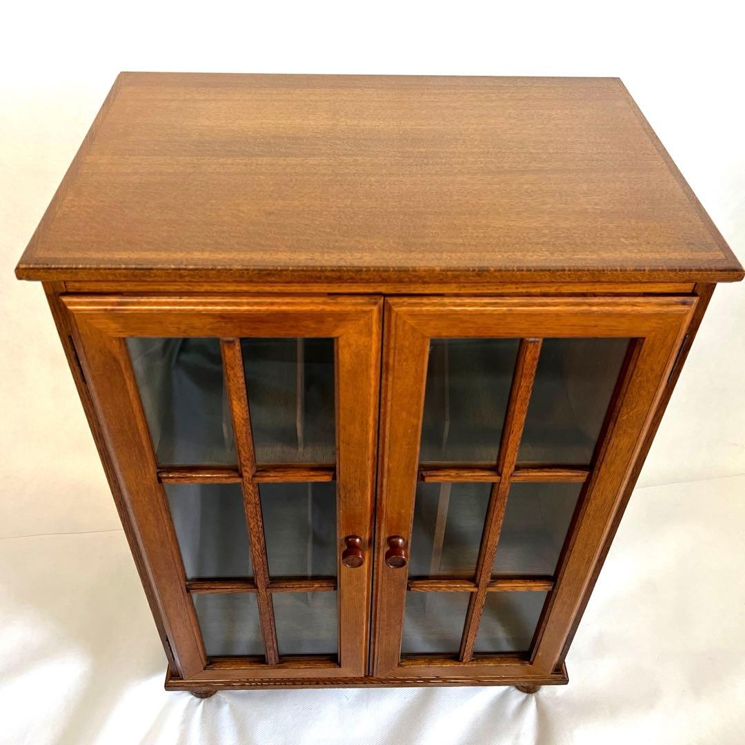 レコードキャビネット・レコードラック 木製ガラス扉・アナログ・ヴィンテージ