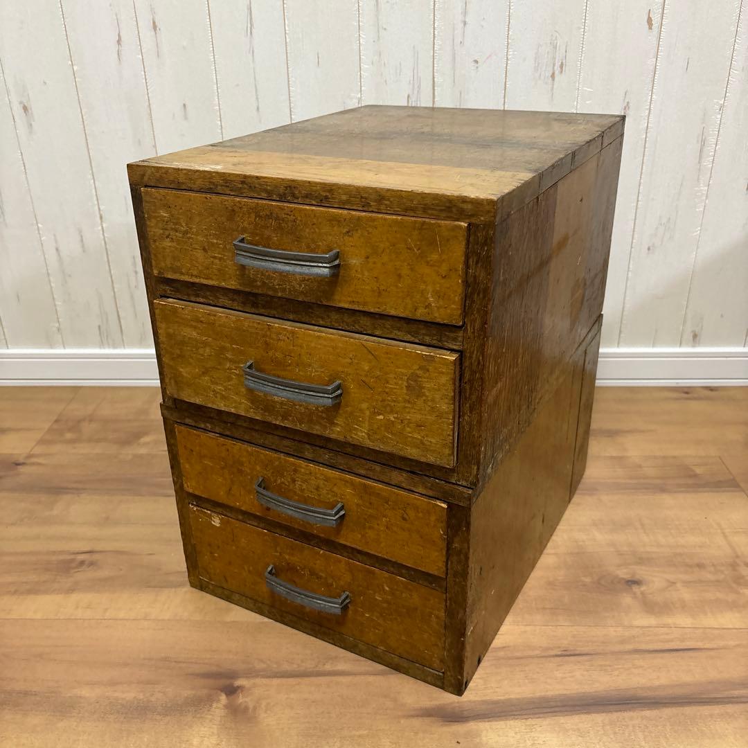 古物アンティーク　木製引き出し　昭和レトロ
