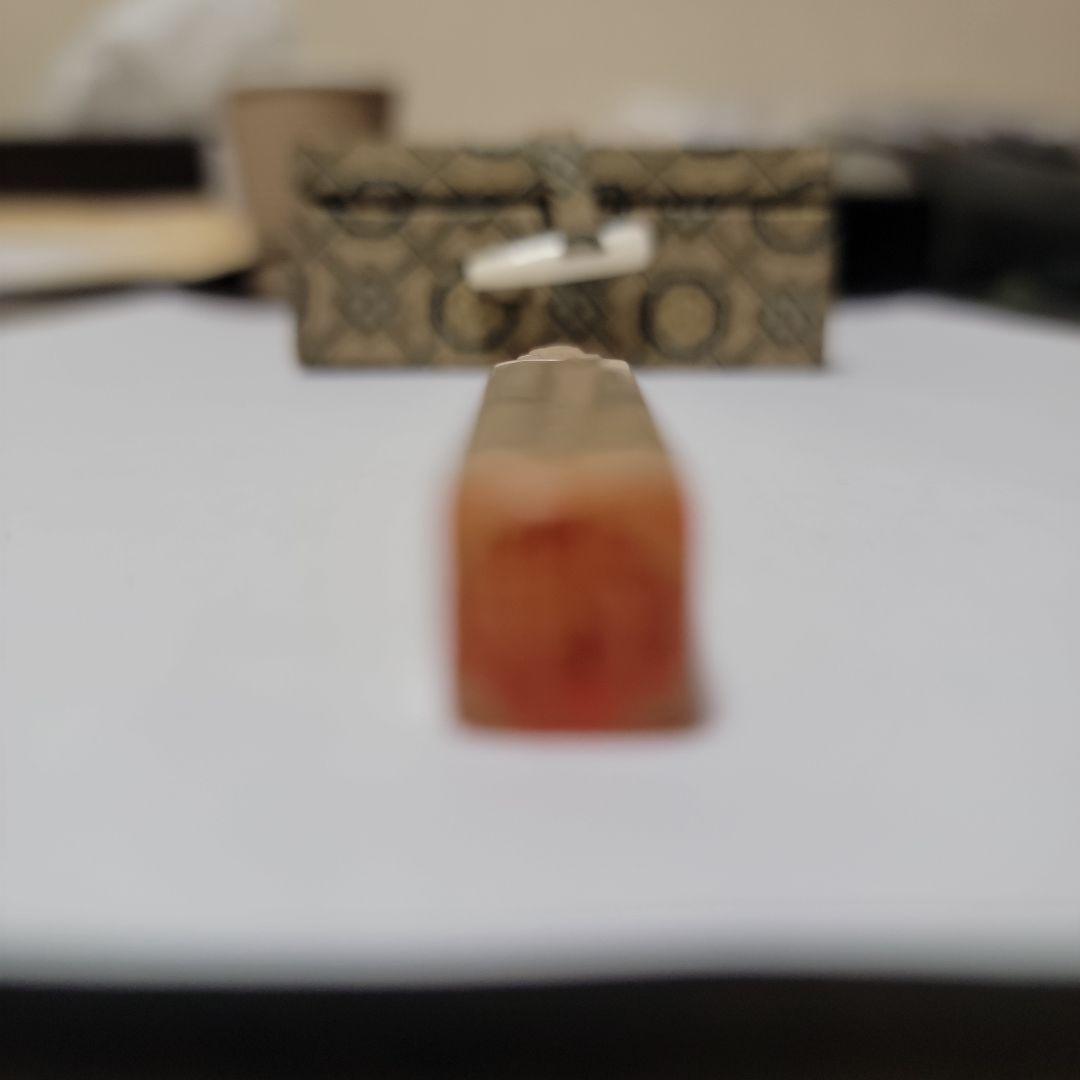 翡翠 円筒形印鑑 箱付き 特別注文手彫り 典子
