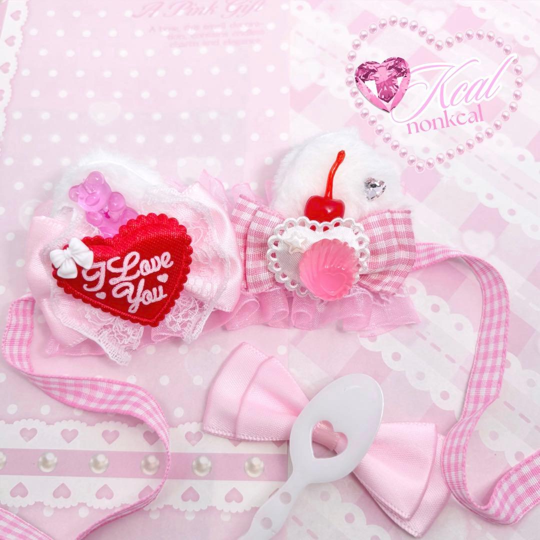 あや様　ぬい服　ぬい　ヘッドドレス メロンソーダ　10cm ピンク ハンドメイド