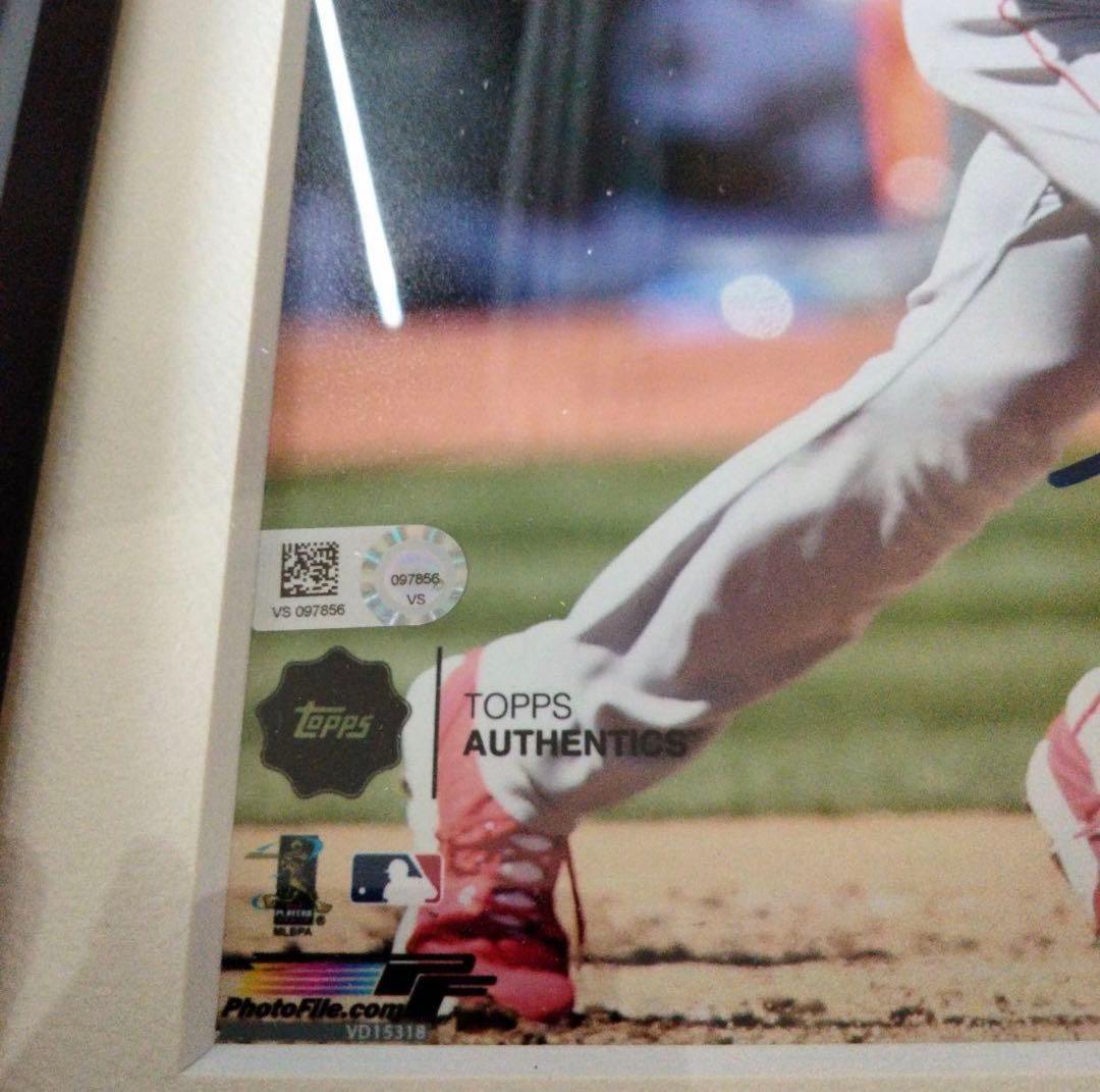大谷翔平　topps authentics 直筆サインフォト※額装付き