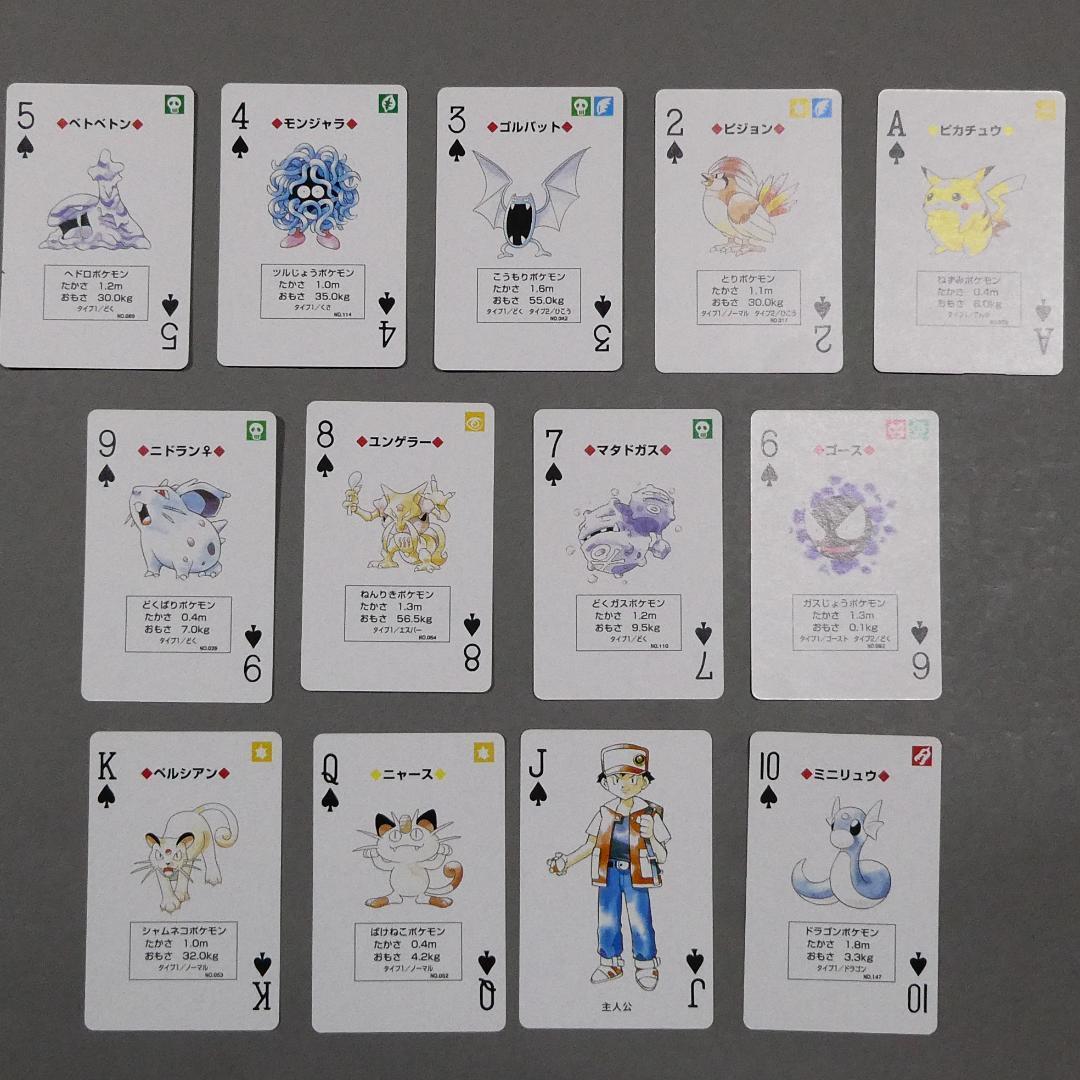ポケットモンスター トランプ（青）初代◆54枚揃＋遊び方説明書 ポケモン名簿付き