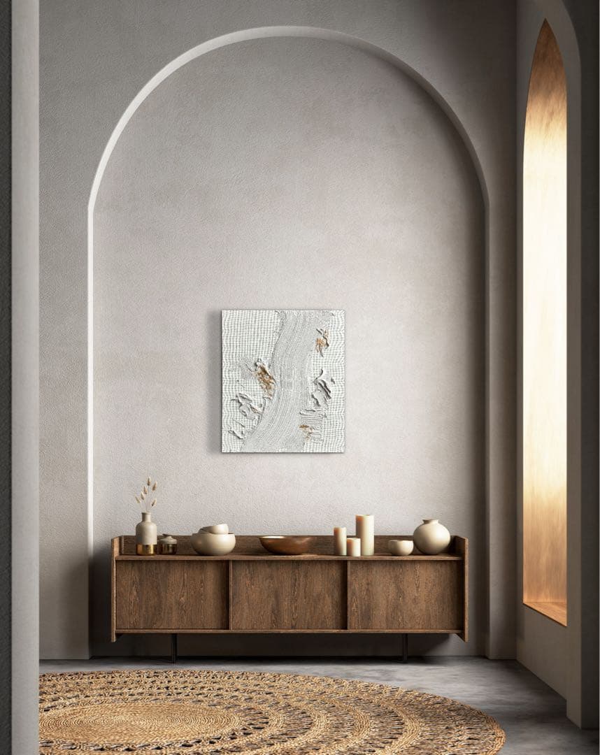 現代アート　53×45.5㎝　テクスチャーアート　モダン　抽象画　インテリア