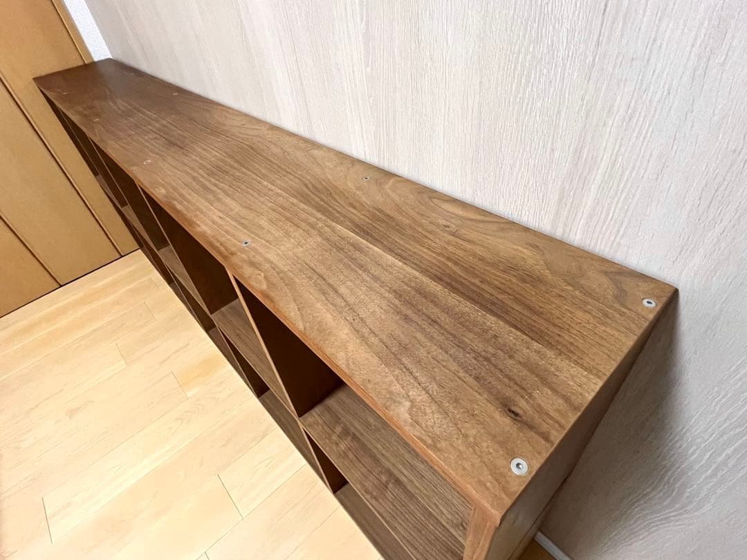 無印 スタッキングシェルフ 5×2 ウォールナット 引き出し付き