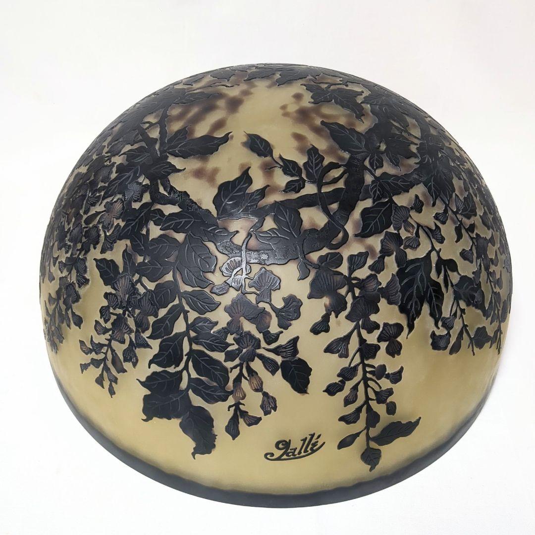 アンティーク　エミール・ガレ風ランプ　フロアスタンドランプ リーフモチーフ