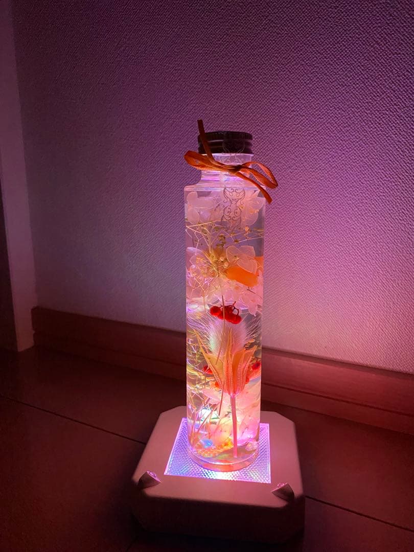 ハーバリウムトールテコラとペーパーナノLEDディスプレイライト