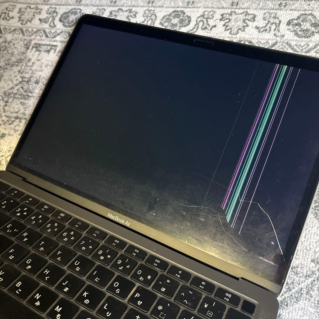 【ジャンク】MacBook Air スペースグレー 画面損傷あり