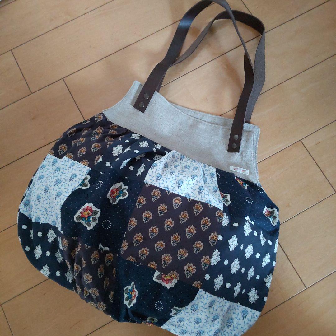 ソレイアードパッチワークトートバッグ レザーハンドル未使用