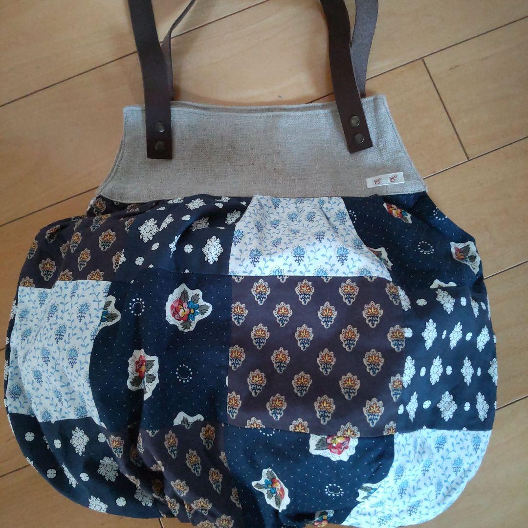 ソレイアードパッチワークトートバッグ レザーハンドル未使用