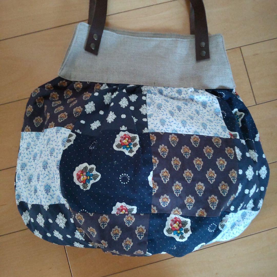 ソレイアードパッチワークトートバッグ レザーハンドル未使用