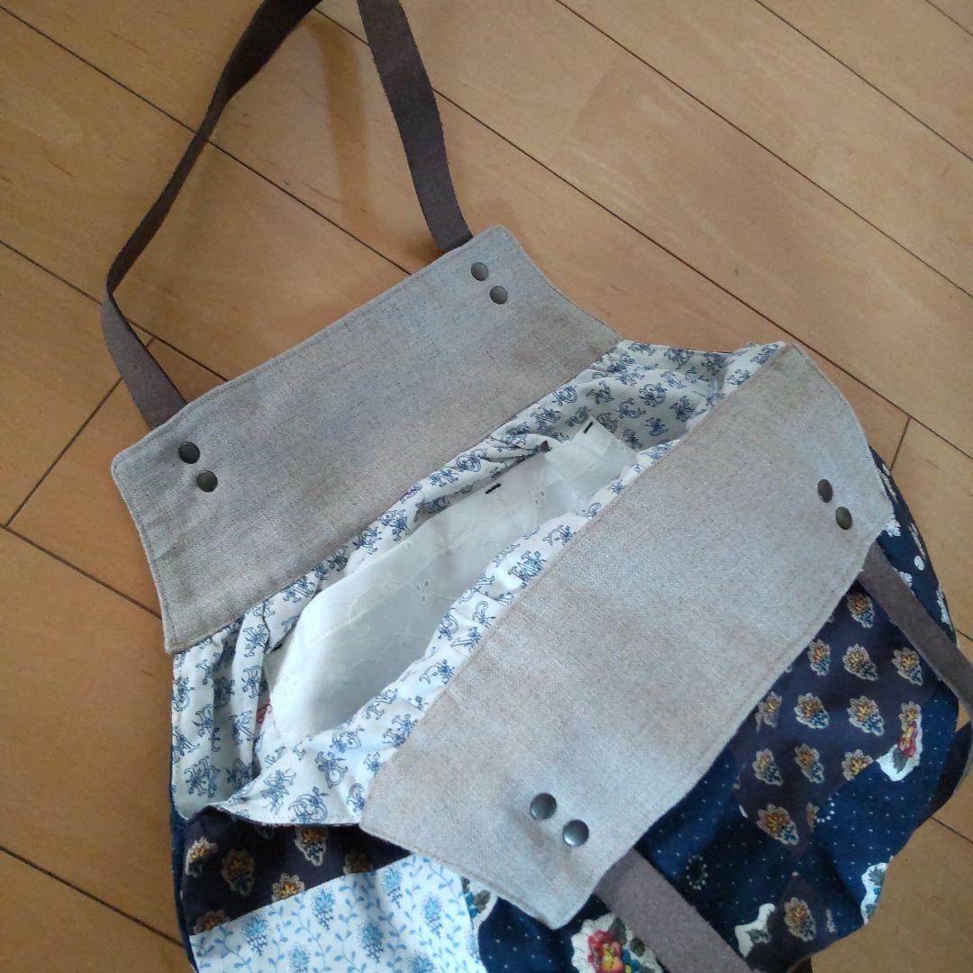 ソレイアードパッチワークトートバッグ レザーハンドル未使用
