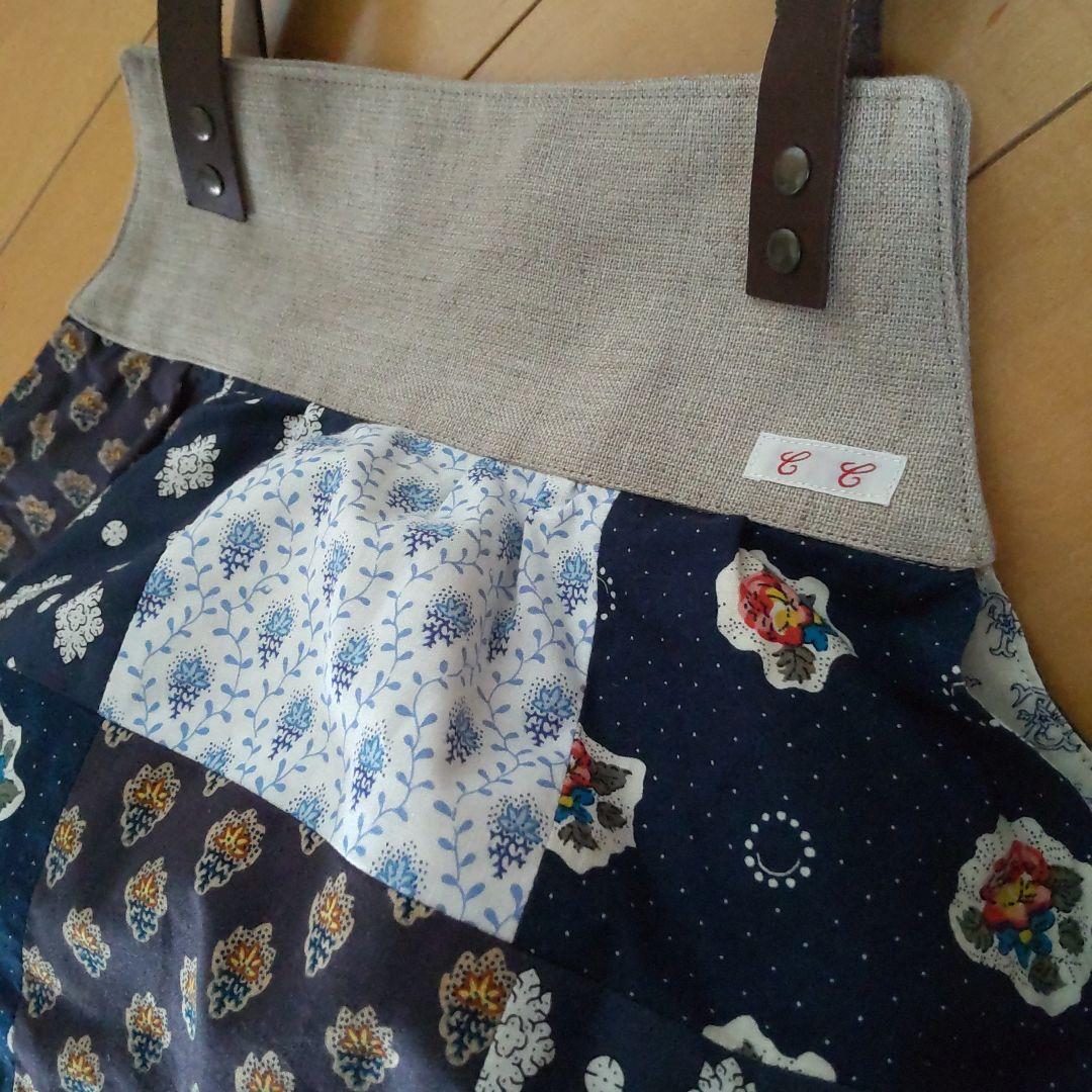 ソレイアードパッチワークトートバッグ レザーハンドル未使用