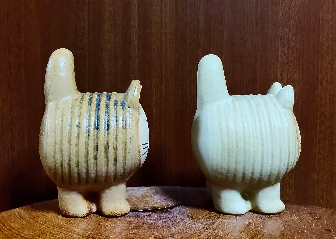リサラーソン　ディエチキャット２点セット　アイボリー＆ベージュ　美品