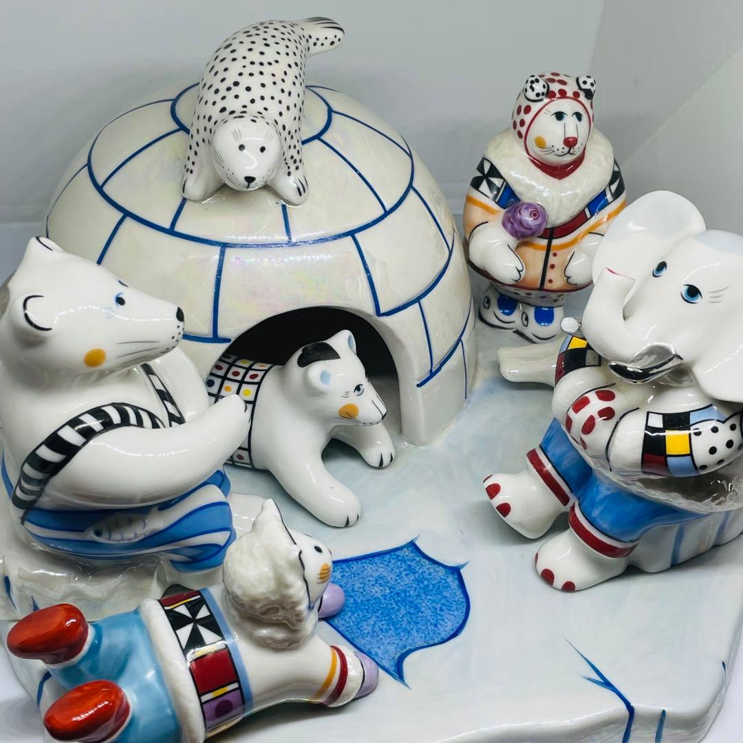 廃盤品　ビレロイ&ボッホ　グリーンランドイグルー 北極　動物　フィギュリン