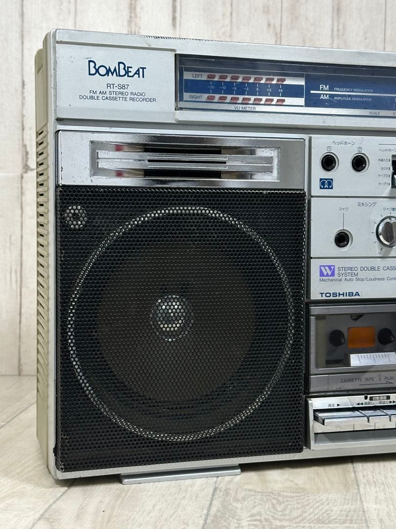 【動作品】東芝 RT-S87 ボンビート ダブルラジカセ 昭和レトロ 当時物