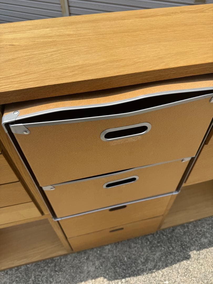 無印 スタッキングチェスト シェルフ オーク 3段 2列 オプション