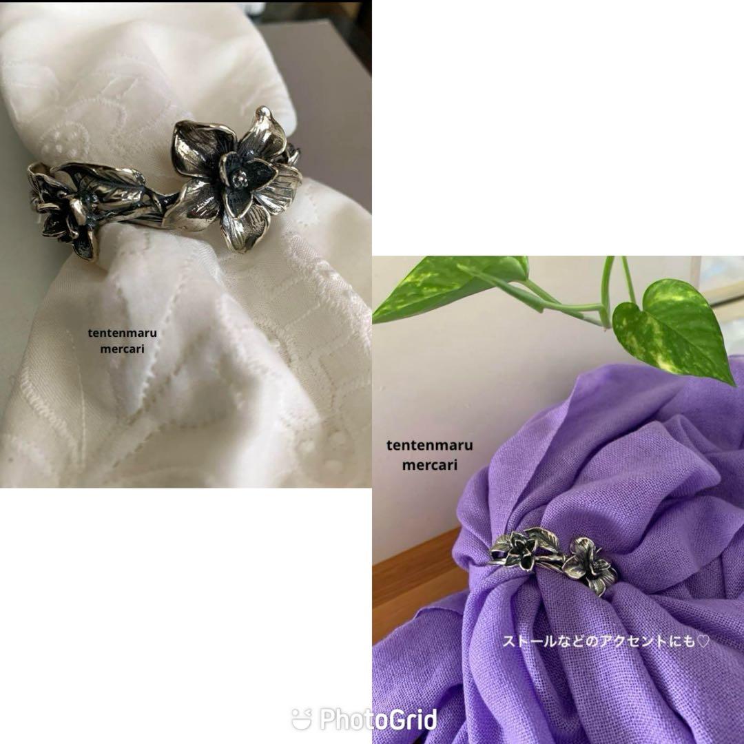 金*銀様 ☆新品☆銀座和光☆アンティーク調　SILVER800ナプキンリング☆2