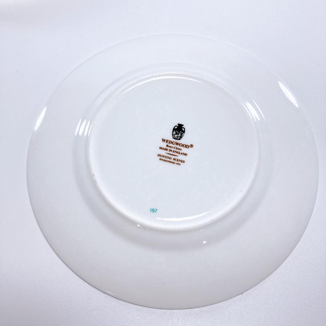 ウェッジウッド ハンティングシーン プレート 5枚18cm 黒壺　|3273|☆