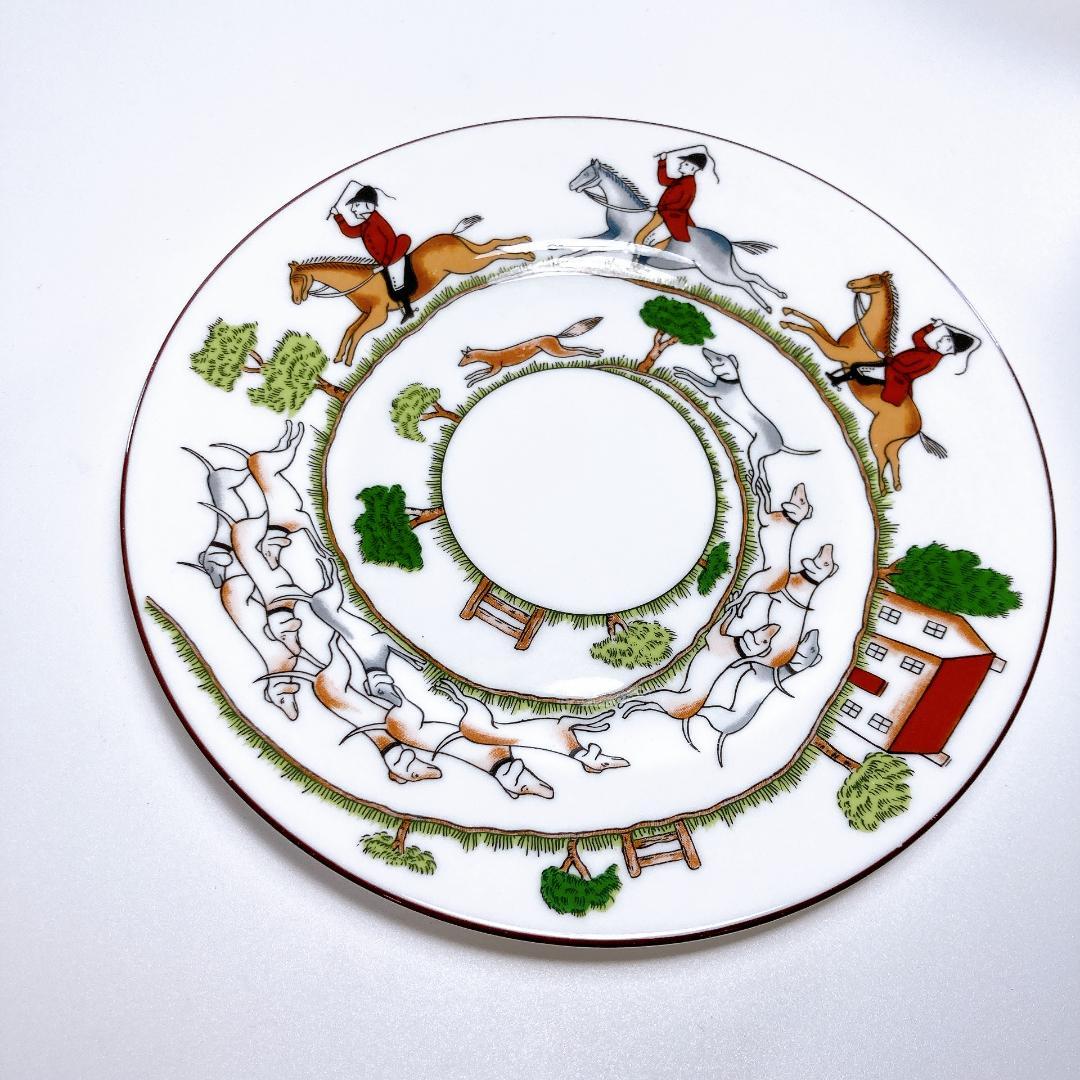 ウェッジウッド ハンティングシーン プレート 5枚18cm 黒壺　|3273|☆