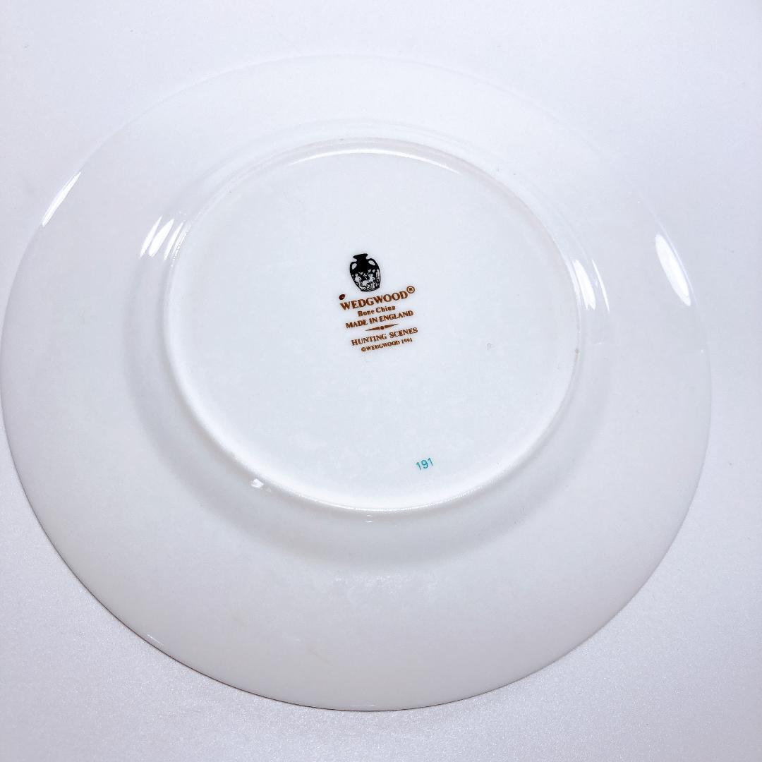 ウェッジウッド ハンティングシーン プレート 5枚18cm 黒壺　|3273|☆