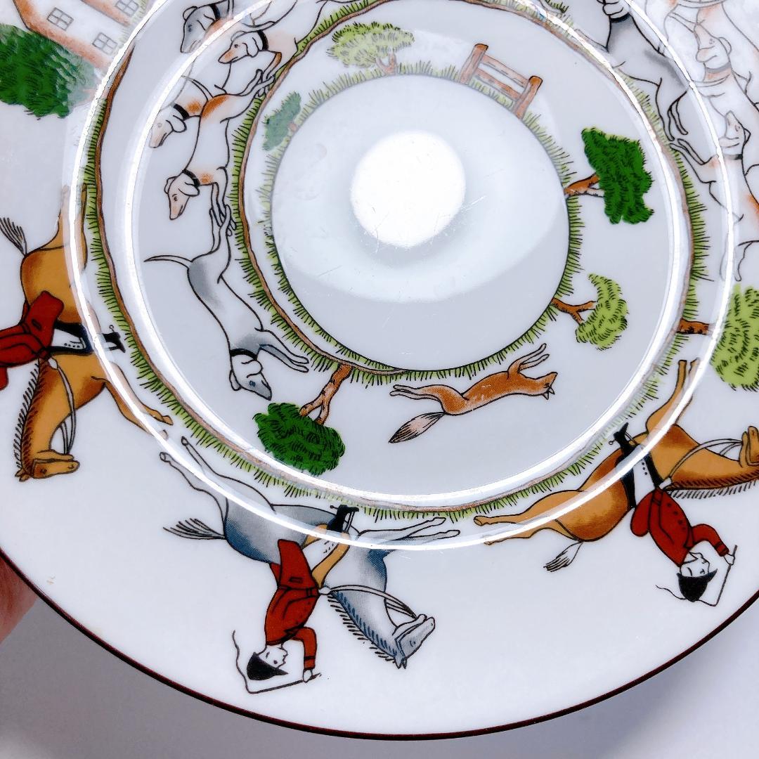 ウェッジウッド ハンティングシーン プレート 5枚18cm 黒壺　|3273|☆