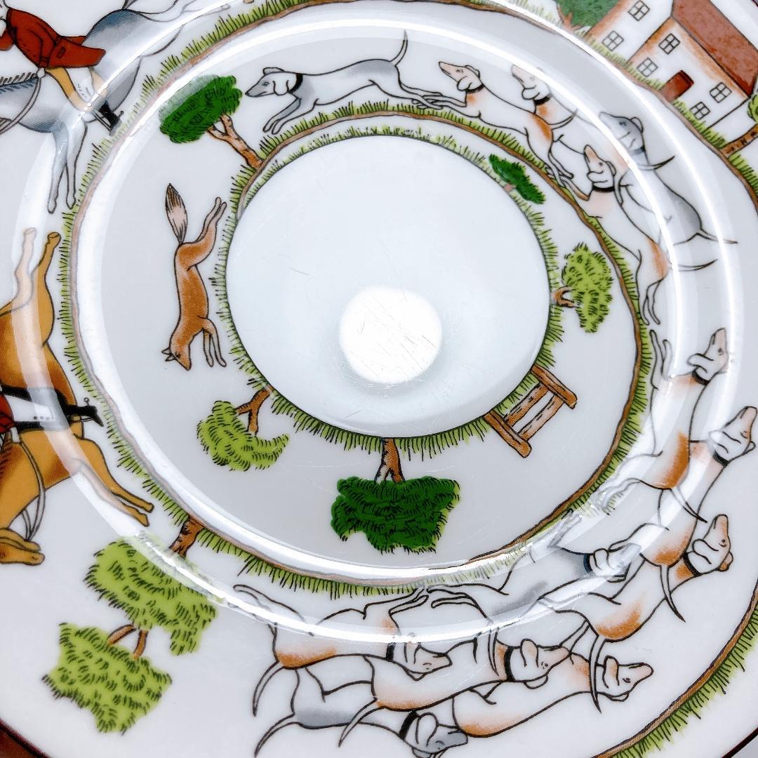 ウェッジウッド ハンティングシーン プレート 5枚18cm 黒壺　|3273|☆