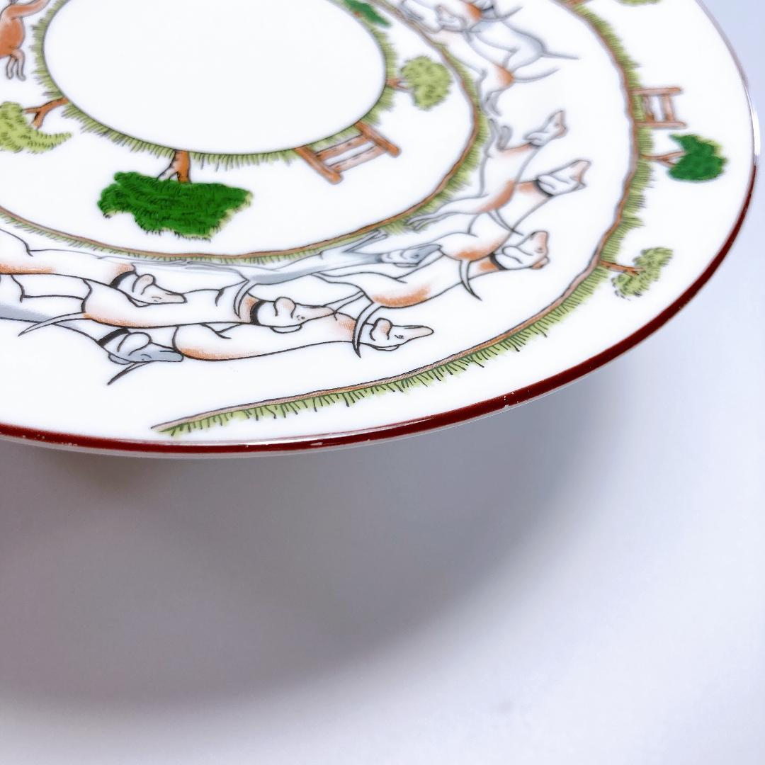 ウェッジウッド ハンティングシーン プレート 5枚18cm 黒壺　|3273|☆