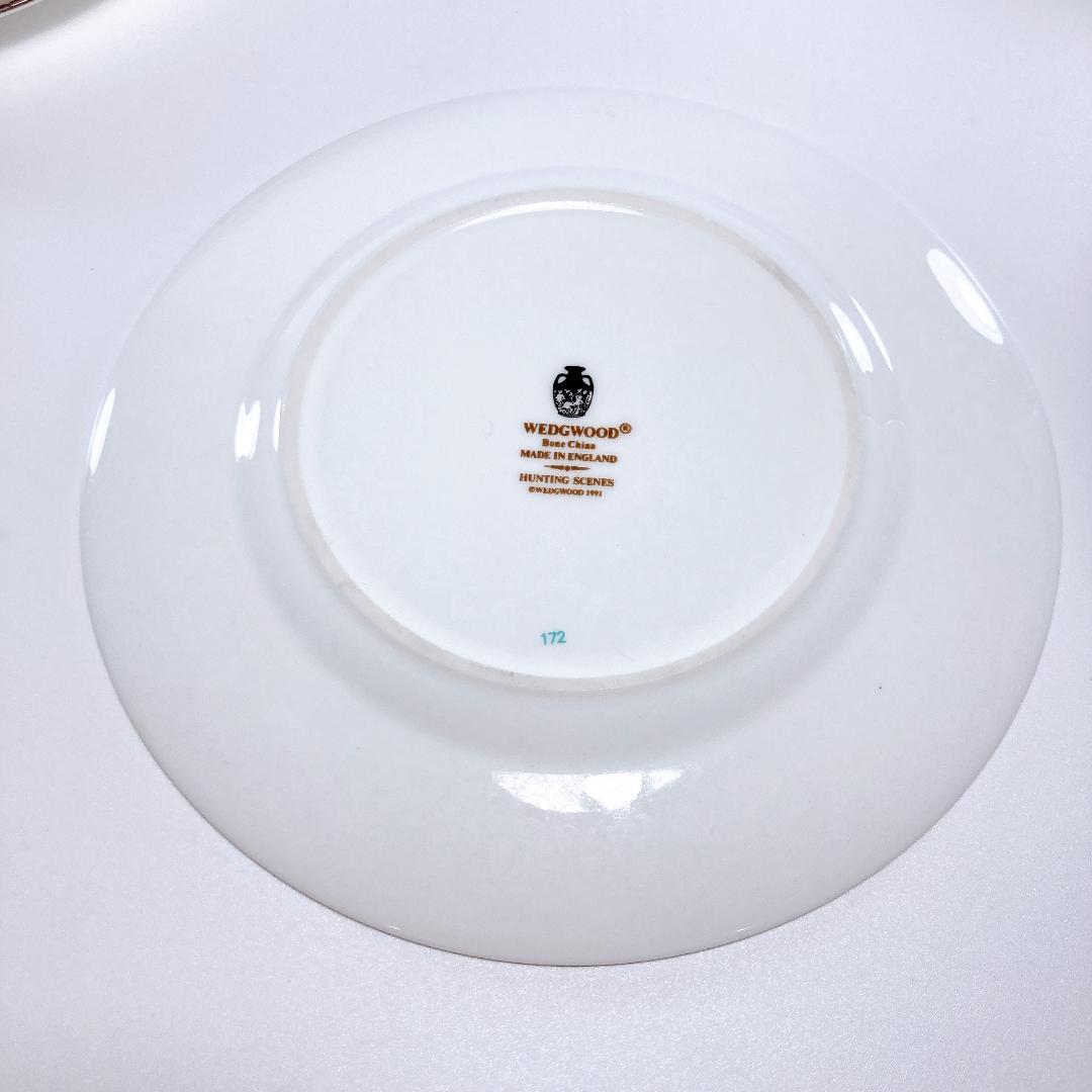 ウェッジウッド ハンティングシーン プレート 5枚18cm 黒壺　|3273|☆