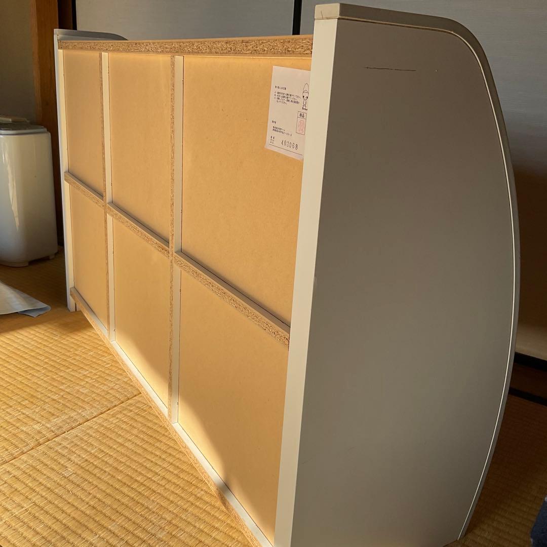 人気！！ソフト素材おもちゃ箱(ホワイト✖️グレー)幅95cm