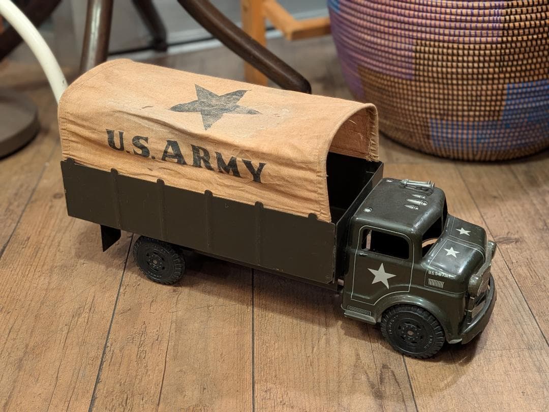 超希少☆1950s／MARX TOYS社／U.S ARMY／トラック／オブジェ