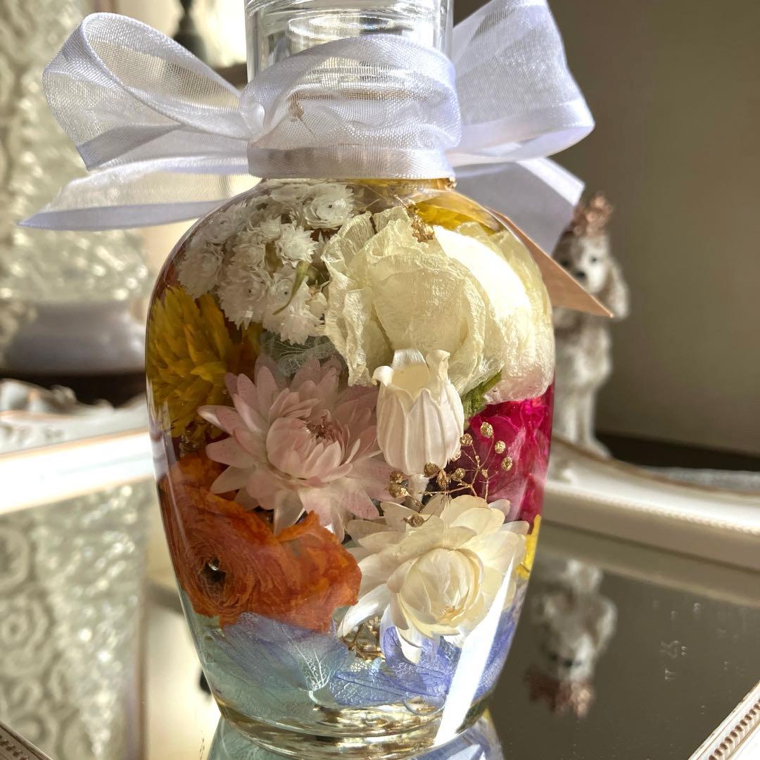 ◆ハーバリウム　312 一周お花の春bottle *.:。✿*゜