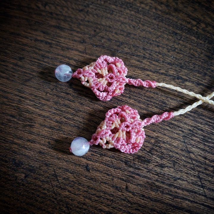 「アイリスクォーツ」マクラメ編みネックレス