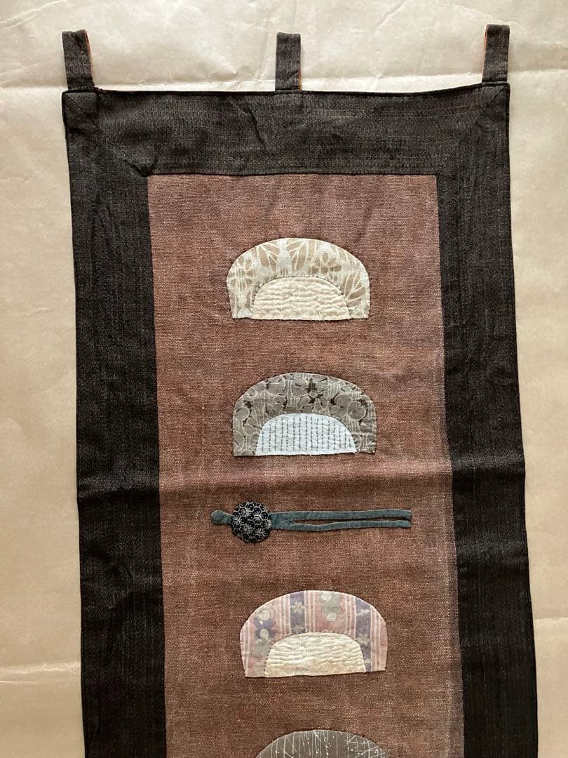 3番　ハンドメイド　古布パッチワーク　のれん
