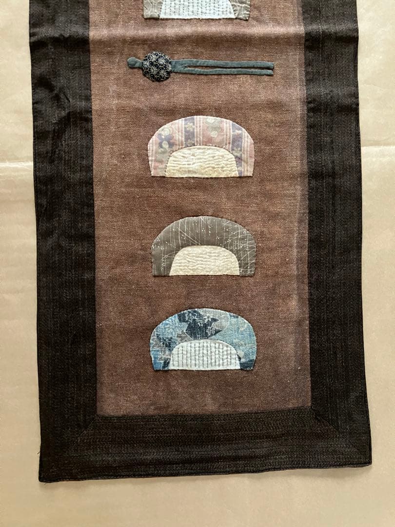 3番　ハンドメイド　古布パッチワーク　のれん