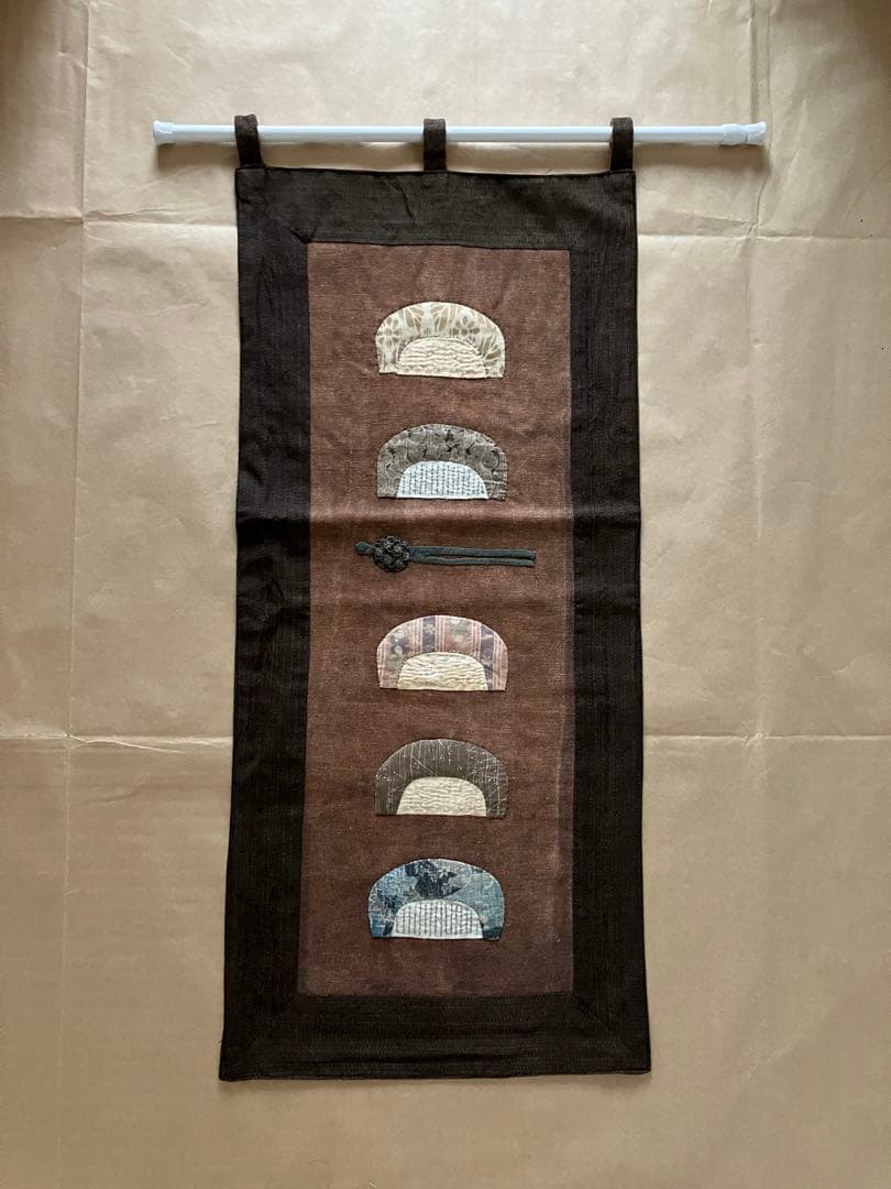 3番　ハンドメイド　古布パッチワーク　のれん