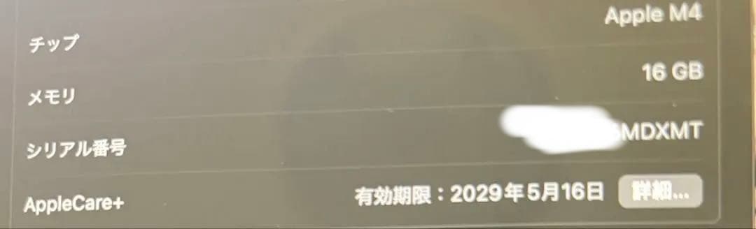 Apple MacBook Air M4 メモリ16GB 容量512GB