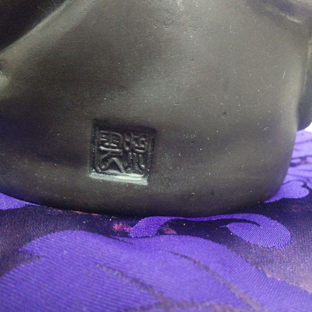 照雲作 銅製 達磨座像 喝達磨 約4kg 落款あり 達磨大師 銅像 仏像