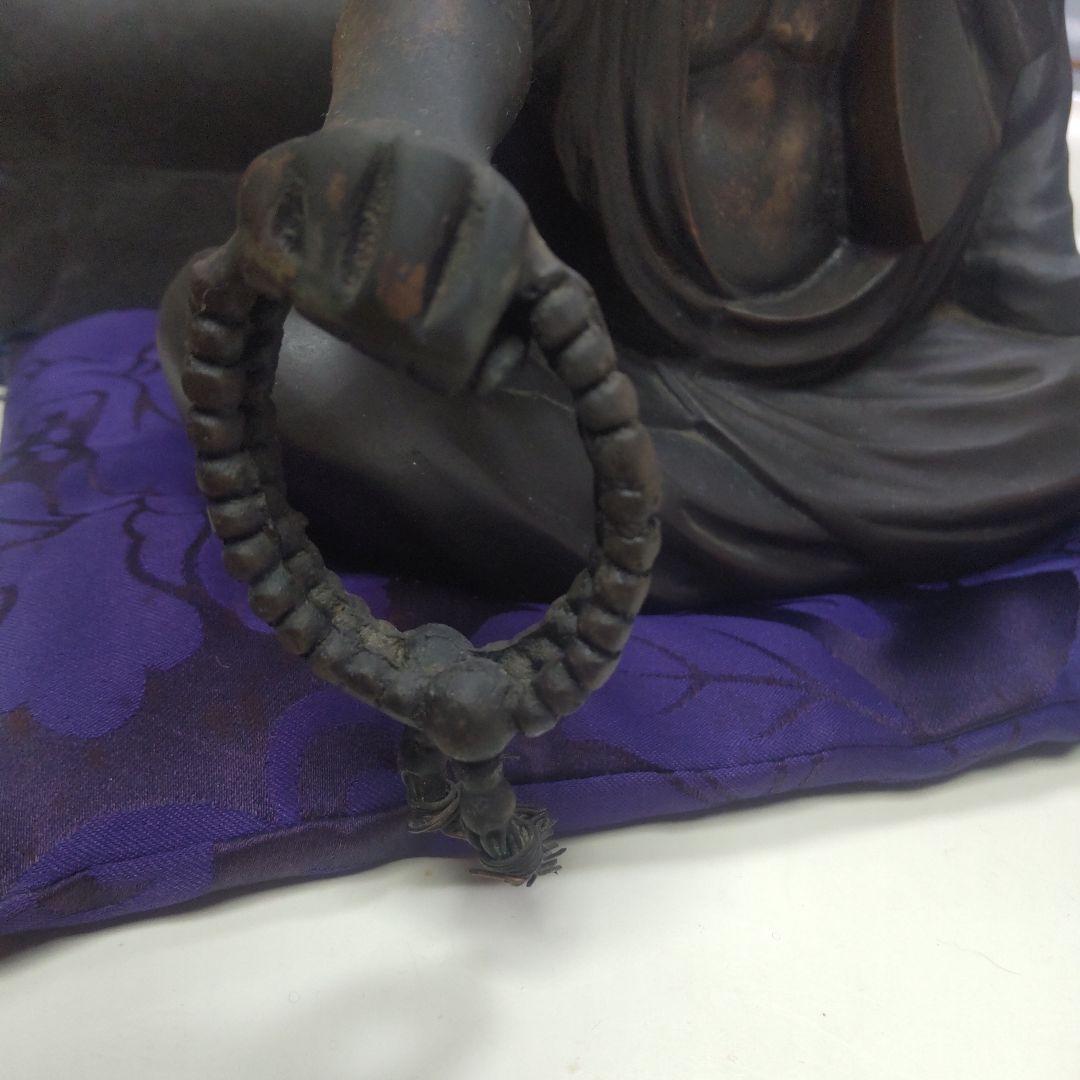 照雲作 銅製 達磨座像 喝達磨 約4kg 落款あり 達磨大師 銅像 仏像