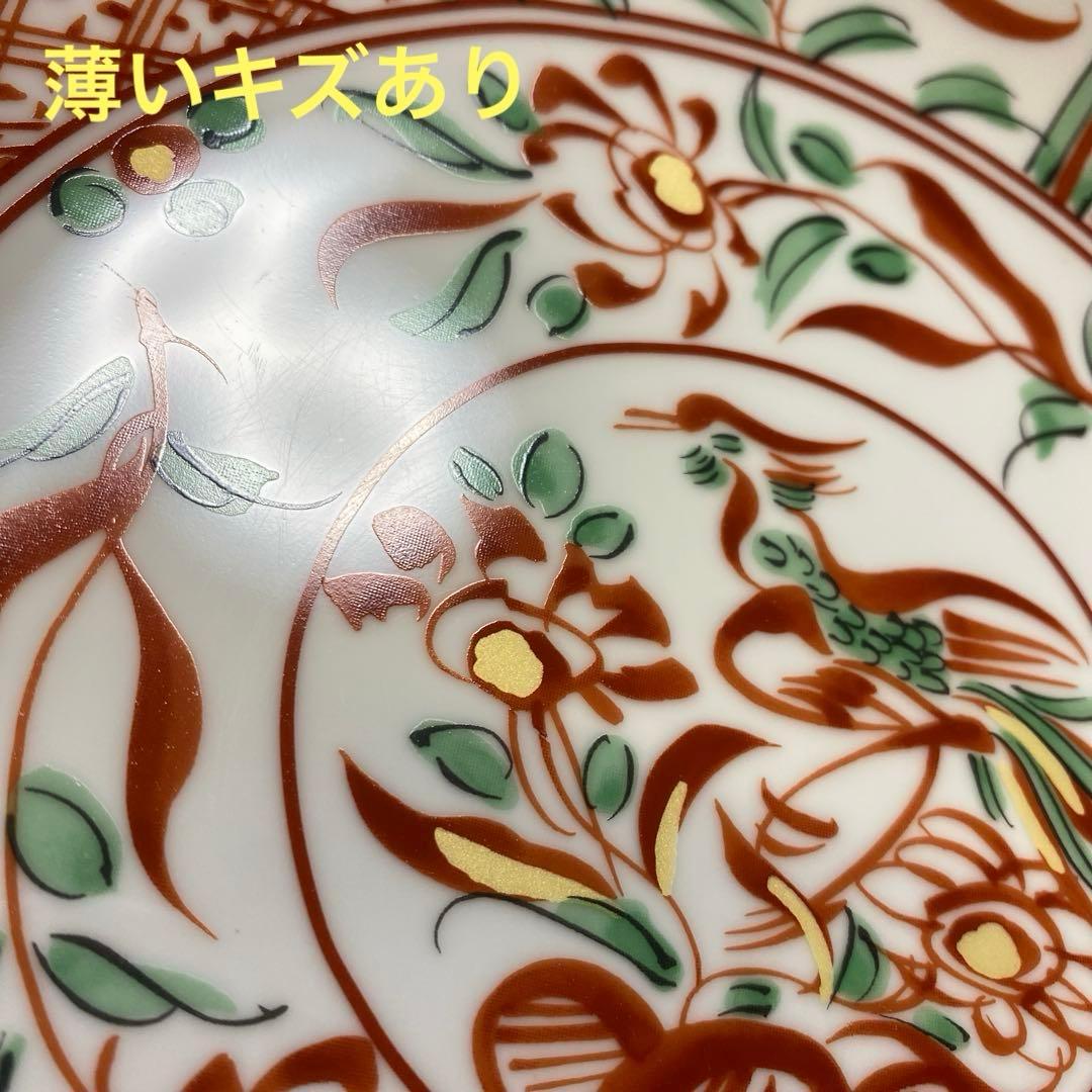 たち吉　花鳥　赤絵　和皿　金彩　中皿　5枚セット