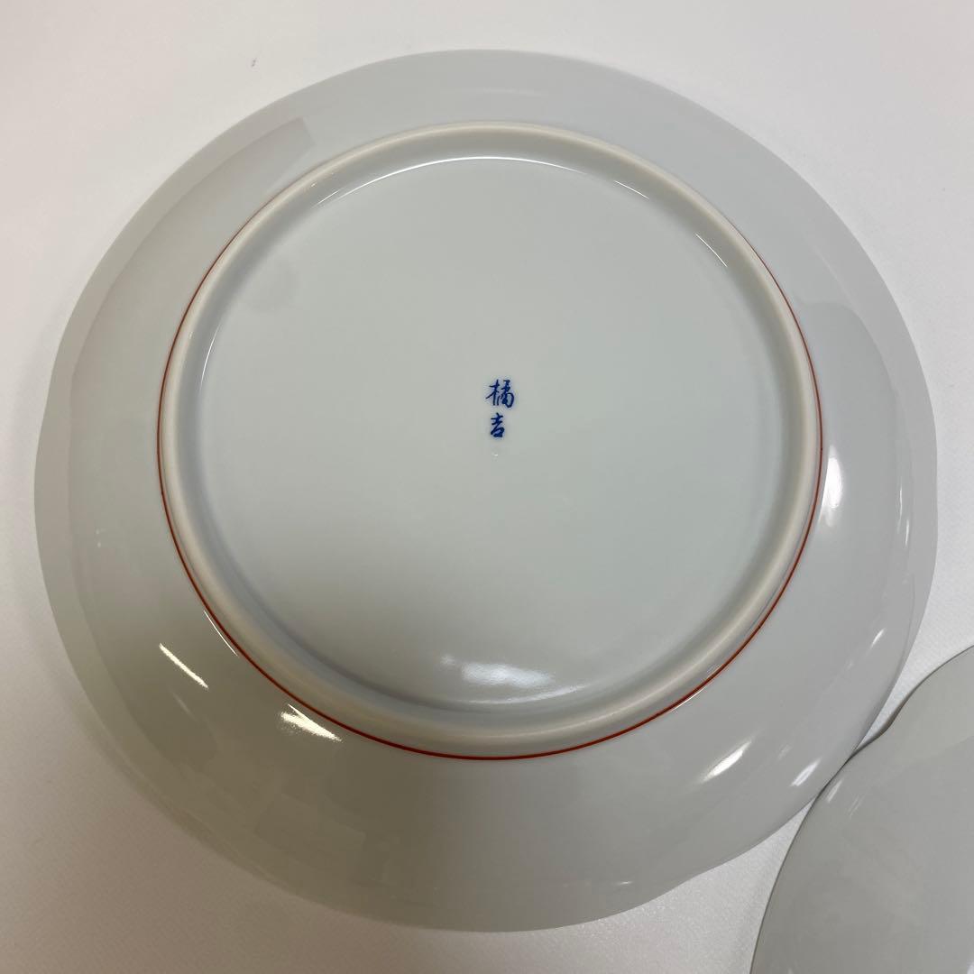 たち吉　花鳥　赤絵　和皿　金彩　中皿　5枚セット