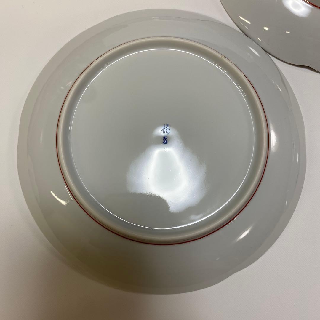 たち吉　花鳥　赤絵　和皿　金彩　中皿　5枚セット