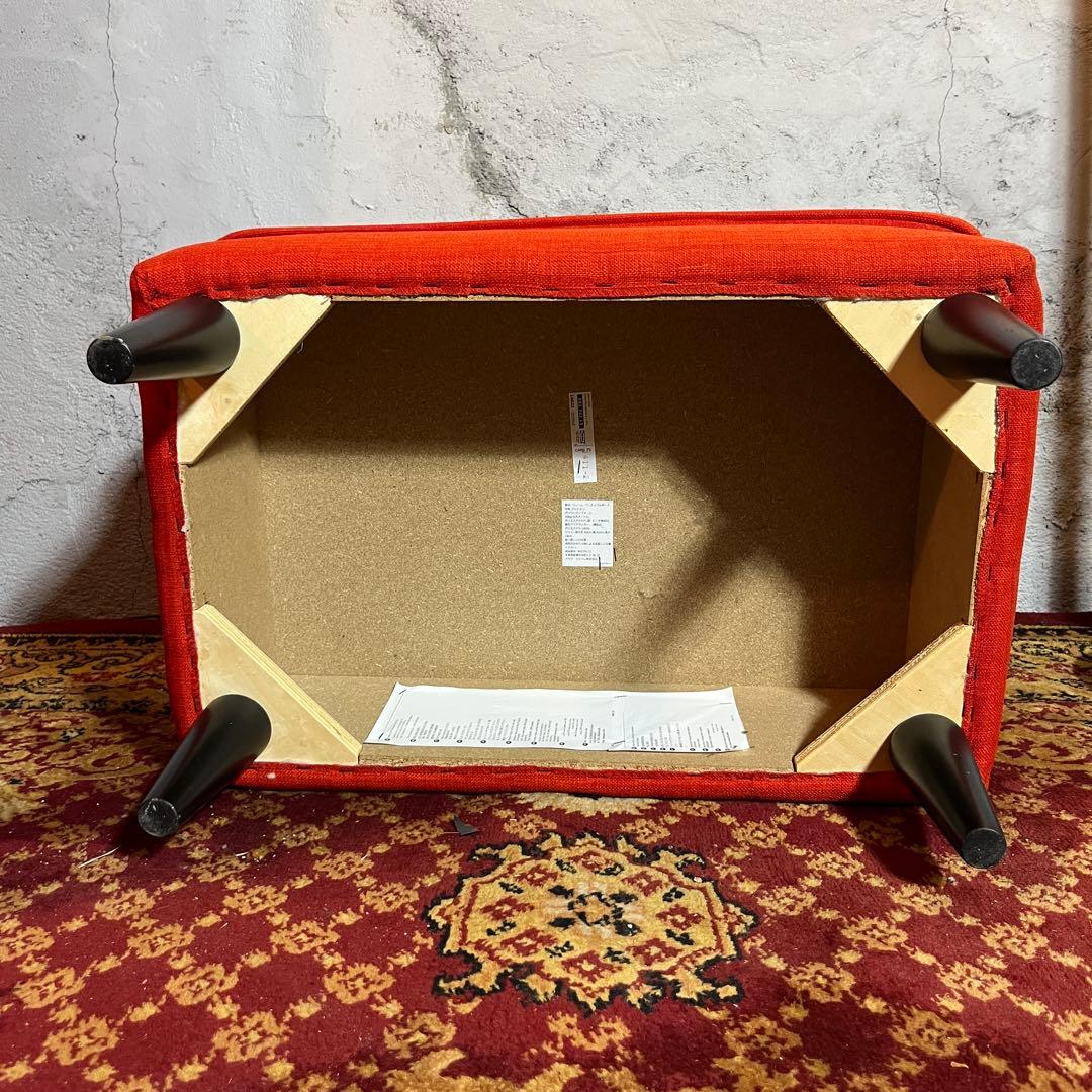 IKEA ストランモン 一人掛けソファ＆オットマンセット（オレンジ）