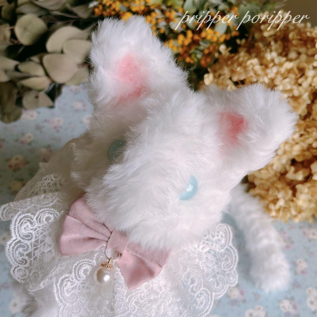 sample　あみぐるみオーダーメイド　白猫　ぬいぐるみ　リアル