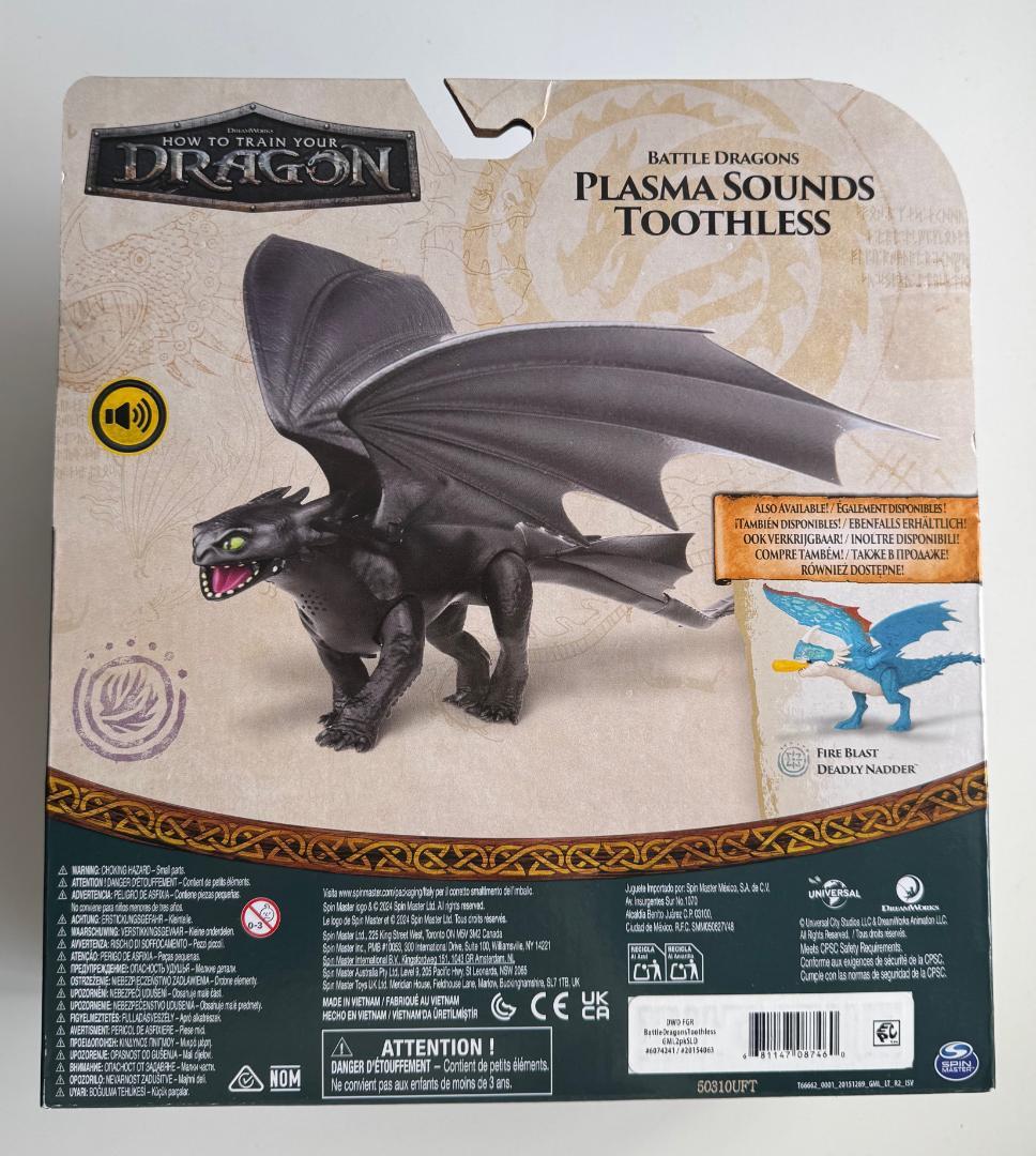 ヒックとドラゴン 実写 スピンマスター フィギュア プラズマ サウンド トゥース