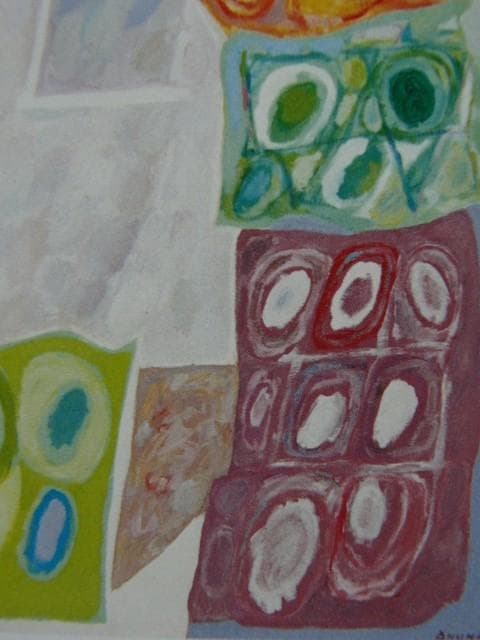 大沼　映夫【大和思考(虹の顔)】、希少画集画、状態良好、新品高級額装付