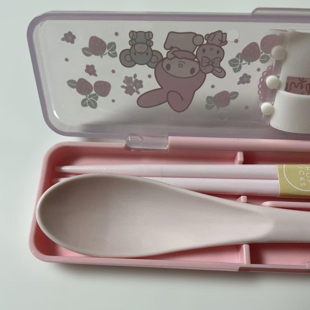 マイメロディカトラリーセットMy Melody ストロベリー柄レアレトロ2013