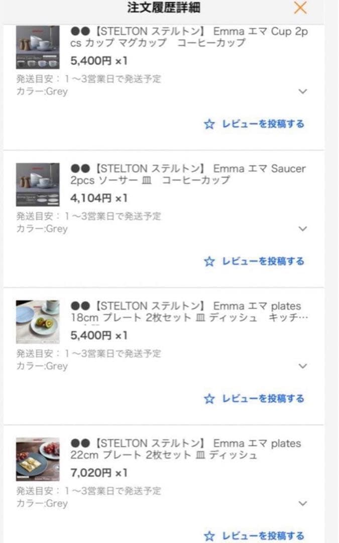 ステルトン　エマ　食器セット